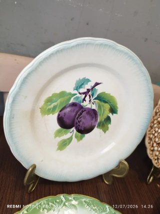 Lote 7 Platos Antiguos Porcelana DISEÑOS VARIADOS