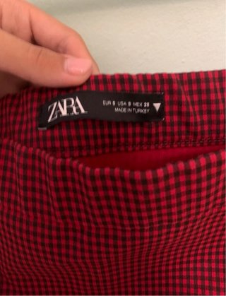 Falda pantalón Zara cuadros XS