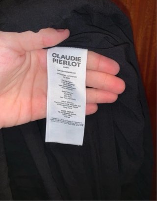 Vestido Claudie Pierlot Negro Plisado