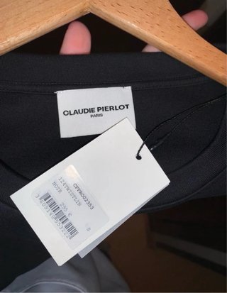 Vestido Claudie Pierlot Negro Plisado