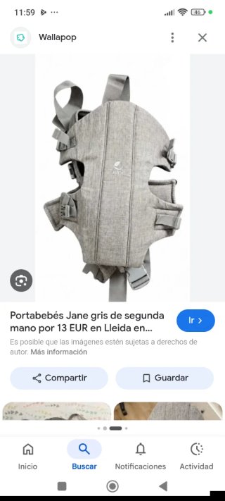 Portabebés Jane gris poco uso