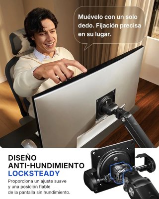 Soporte Doble Monitor 13-32 VESA 75/100mm