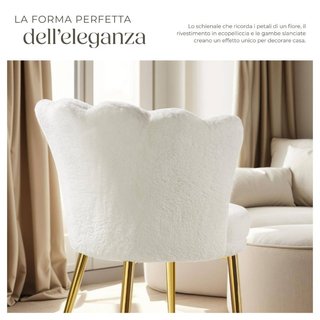 Poltrona Stella, imbottitura spessa, 67x64x76cm · Poltrone