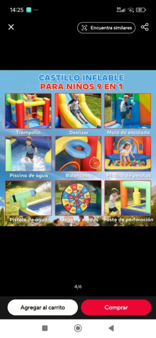 Alquiler Castillo hinchable piscina para niños
