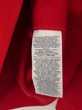 Sudadera Nike Roja Talla L