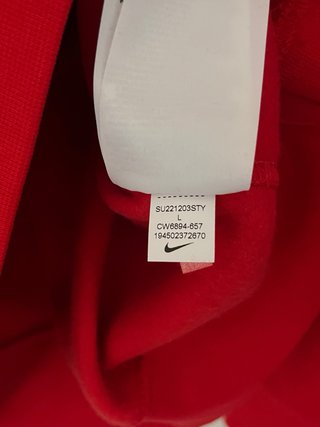 Sudadera Nike Roja Talla L