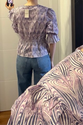 Camisa Lila Estampada Talla L
