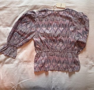 Camisa Lila Estampada Talla L