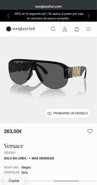 Gafas de sol Versace originales
