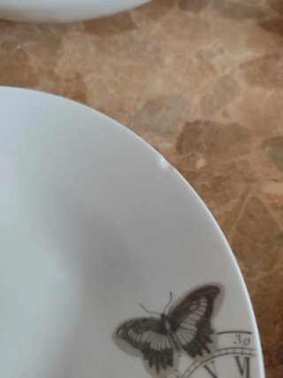 17 Platos Cerámica Porcelana Azul Blanco