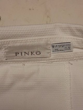 Giacca Pinko piquet cotone bianca tg 42