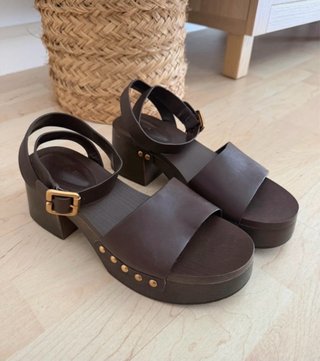Sandalias de plataforma de madera