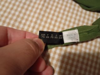 Reggiseno Perla verde oliva donna taglia 2 eu 75