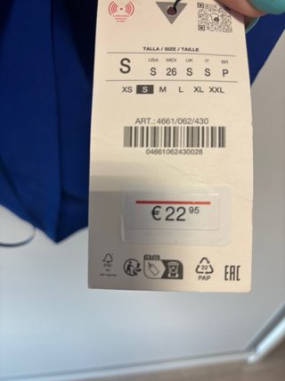 Top Zara Talla S con etiqueta