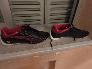 Zapatillas Puma Ferrari Negras Rojas