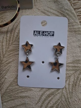 Conjunto de pendientes de leopardo
