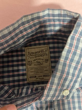 Camisa de cuadros hombre