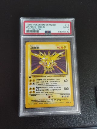 Carta Pokémon Zapdos Base Set Holo 1ª Edición