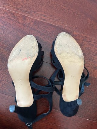 Sandalias negras tacón Mary Jane Talla 40