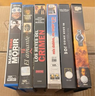 Lote 6 Películas VHS CAJA VIDEOCLUB
