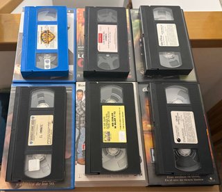 Lote 6 Películas VHS CAJA VIDEOCLUB