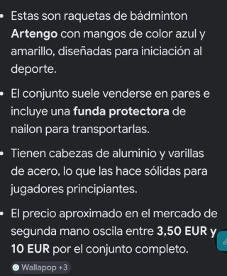 Raquetas de Bádminton (2 unidades)