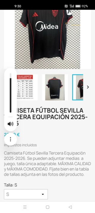 Camiseta Adidas Sevilla Talla L