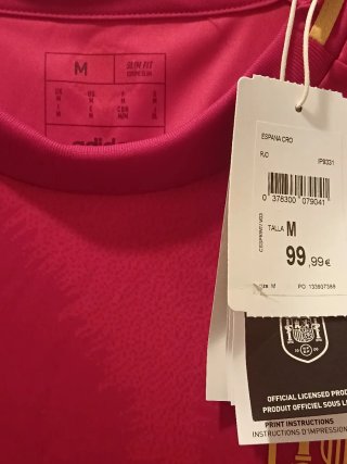 Camiseta España Adidas Talla M Roja/Amarilla