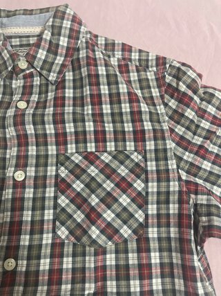 Camisa de cuadros manga corta