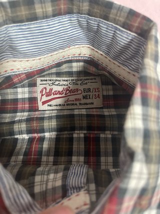 Camisa de cuadros manga corta