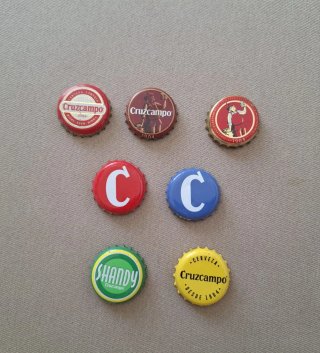7 Tappi di Birra Cruzcampo