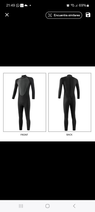Traje Neopreno Hombre Negro