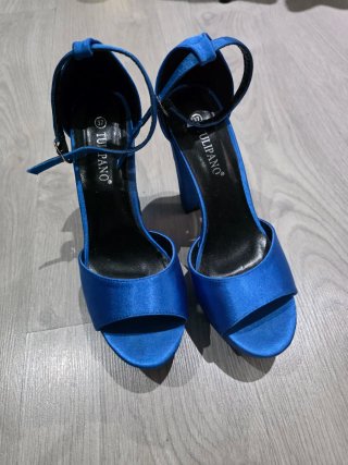 Zapatos de tacón Tulipano azul talla 37