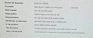 PC Gaming SFF Ryzen 5 3600 RTX 2070