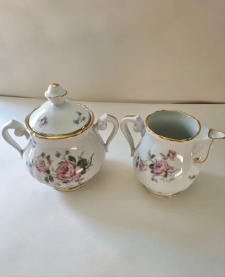Azucarero y Lechera Limoges Porcelana - solim