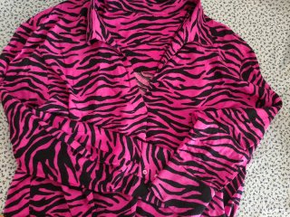 Camisa Estampado Cebra Rosa Talla M