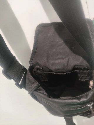Bolso bandolera cuero negro