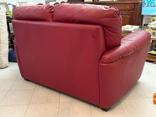 Divano in pelle bordeaux