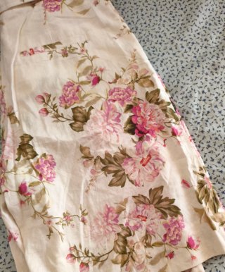 Bermudas flores lino talla S