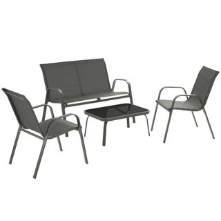 Set di mobili da giardino Nora per 4 persone, tessuto