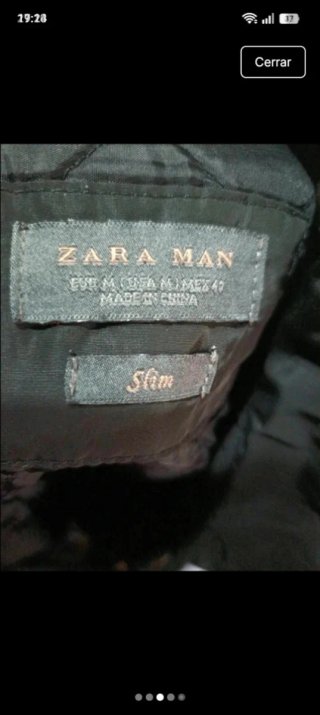 Chaqueta acolchada Zara Man negra