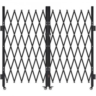 Double Folding Security Gate, Lockable Scissor Gate with