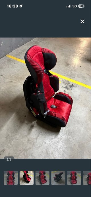 Silla de coche para niño roja