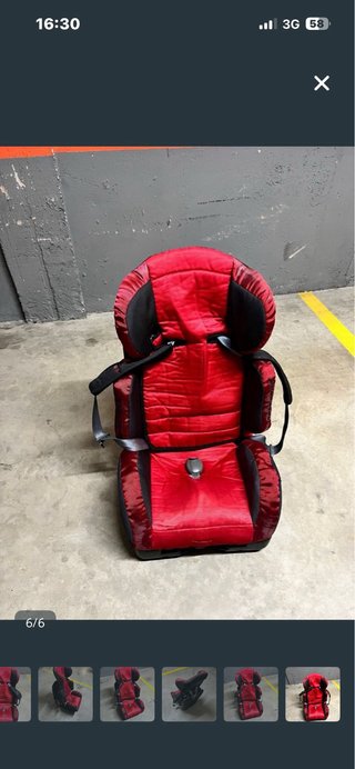 Silla de coche para niño roja