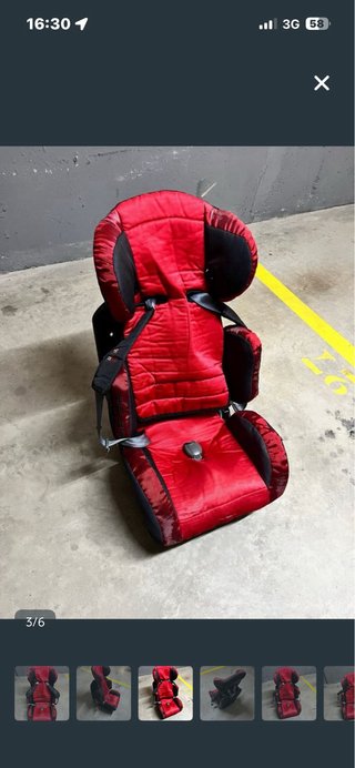 Silla de coche para niño roja