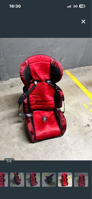Silla de coche para niño roja