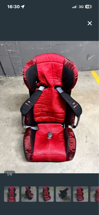Silla de coche para niño roja
