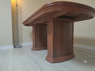 Mesa de comedor de madera extensible