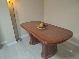 Mesa de comedor de madera extensible