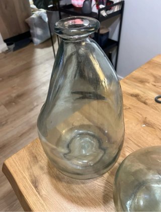 Jarrón de vidrio vintage grande
